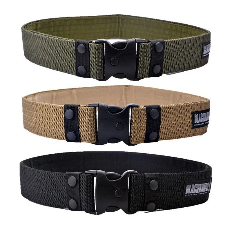 2024 New Tactical Training Belt American Outdoor Men's And Women's Leisure Travel Black Army Green Comfortable Nylon Pants Belt 2024 new double sided nylon belt thickened 3 5cm wide korean leisure men and women s travel training automatic buckle soft belt