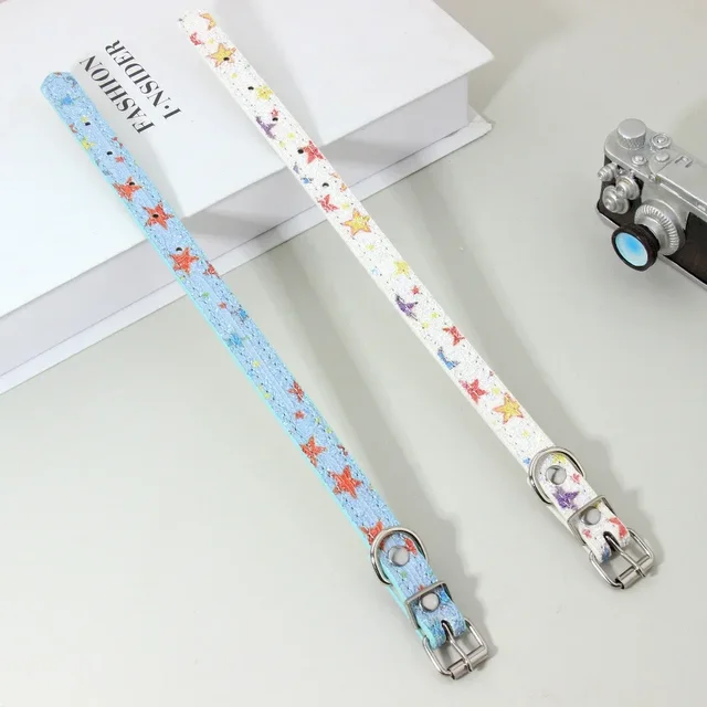 Adjustable Medium Dog Collar Fashion Comfortable Star Small Pet Cat Collar Breathable Convenient Dog Leash Accessories 5