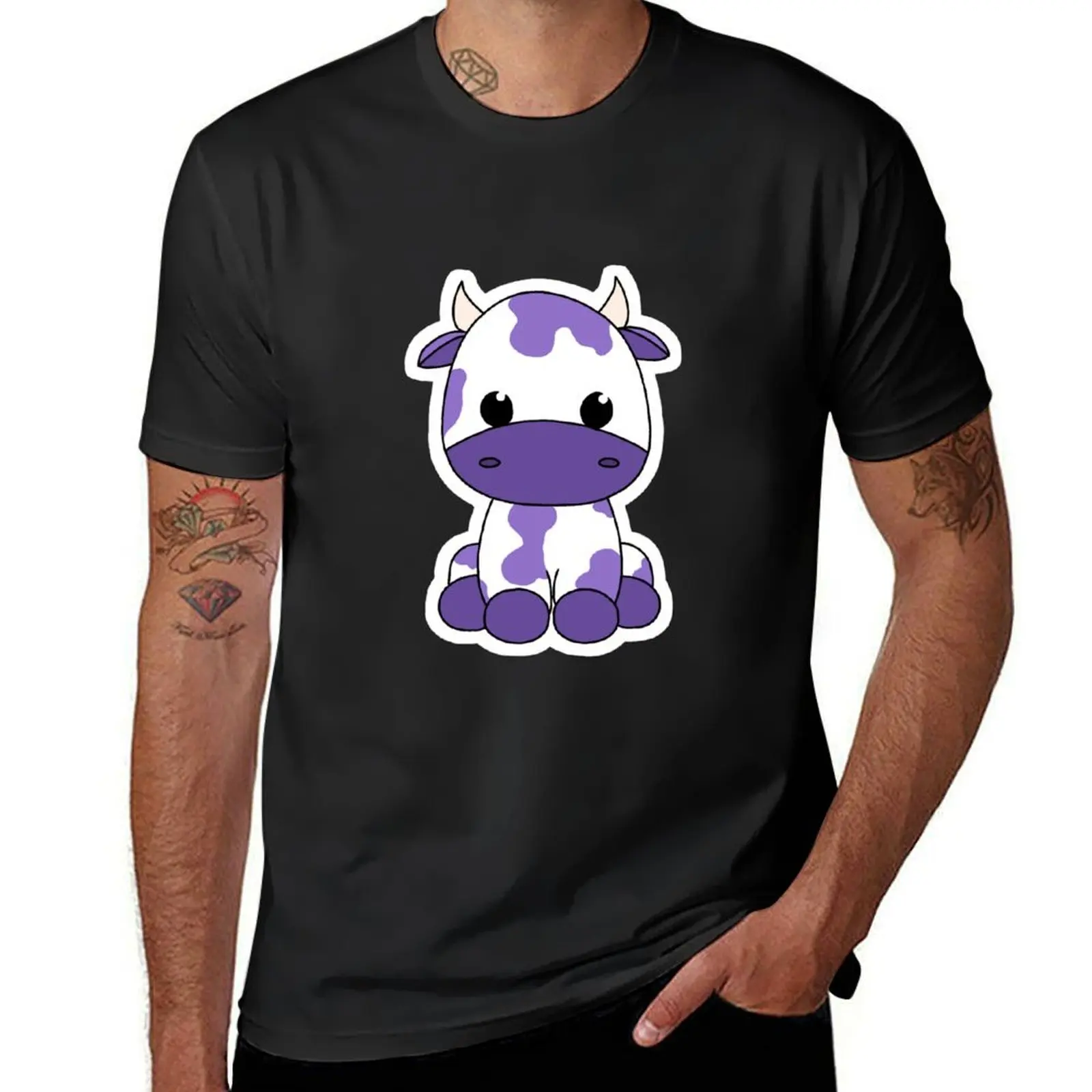 

Purple cow T-Shirt aesthetic clothes plus size tops fruit of the loom mens t shirts