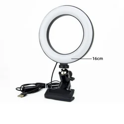 6 - Inch LED Selfie Ring Light with USB Plug and Adjustable 3 - Tone Lighting for Photography and Video Recording (Fill light)
