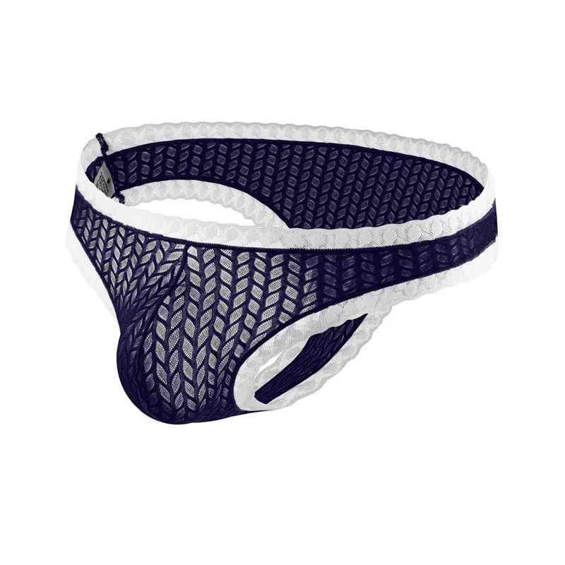 5 pezzi nuovi slip da uomo intimo sexy vita bassa traspirante traslucido gusto da uomo T-Back slip piccoli di alta qualità - immagine 2