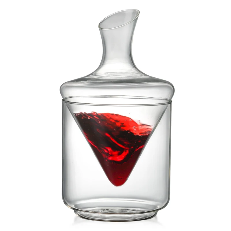 

Creative Design of Glass Ice Bucket Decanter Wine Bottle Household Wine Set Wine Container
