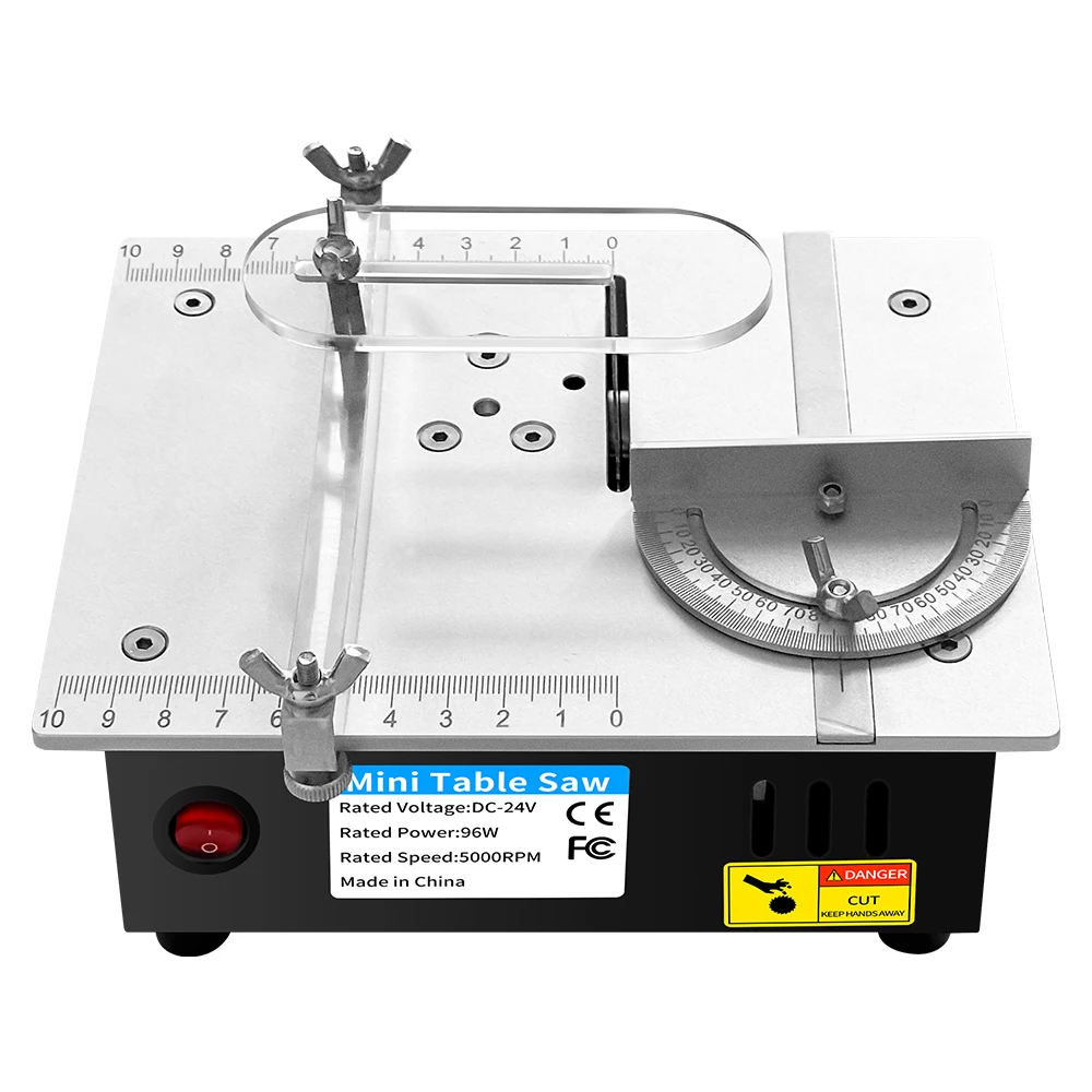Woodworking Tools Woodworking Table Saw DC24V Household Miniature Woodworking Table Saw Electric Multi-Function Precision Dust-Proof Decoration Cutting Machine