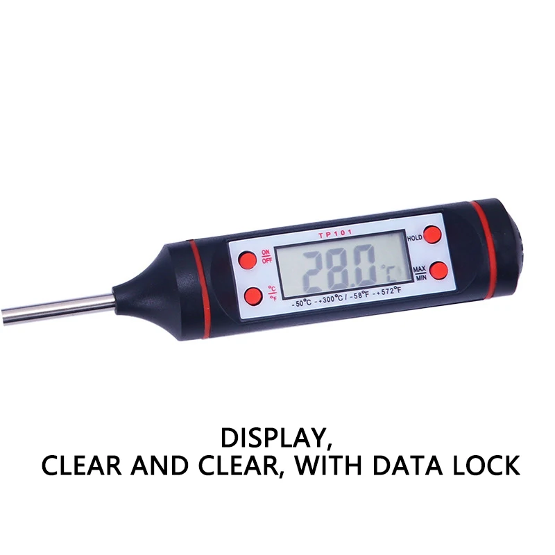 Kitchen Food Baking Digital Thermometer Candle Making Electronic Probe Type  Digital Display Liquid Grill Burning Wax