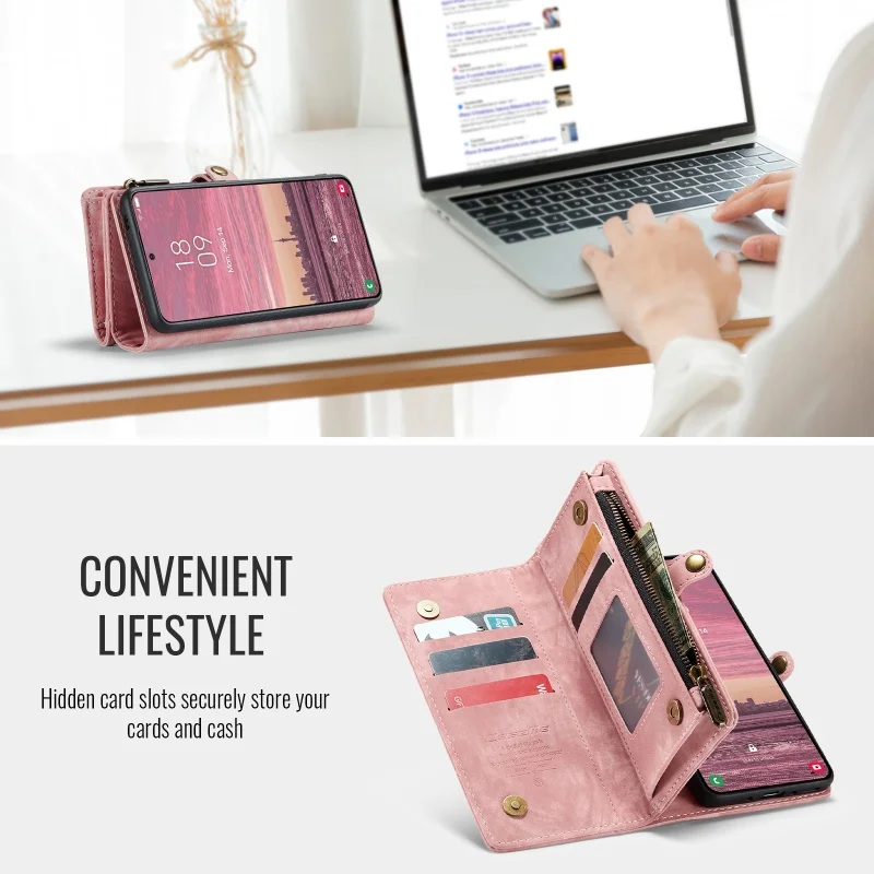 2-in-1 Detachable Leather Wallet Phone Case with Card Holder