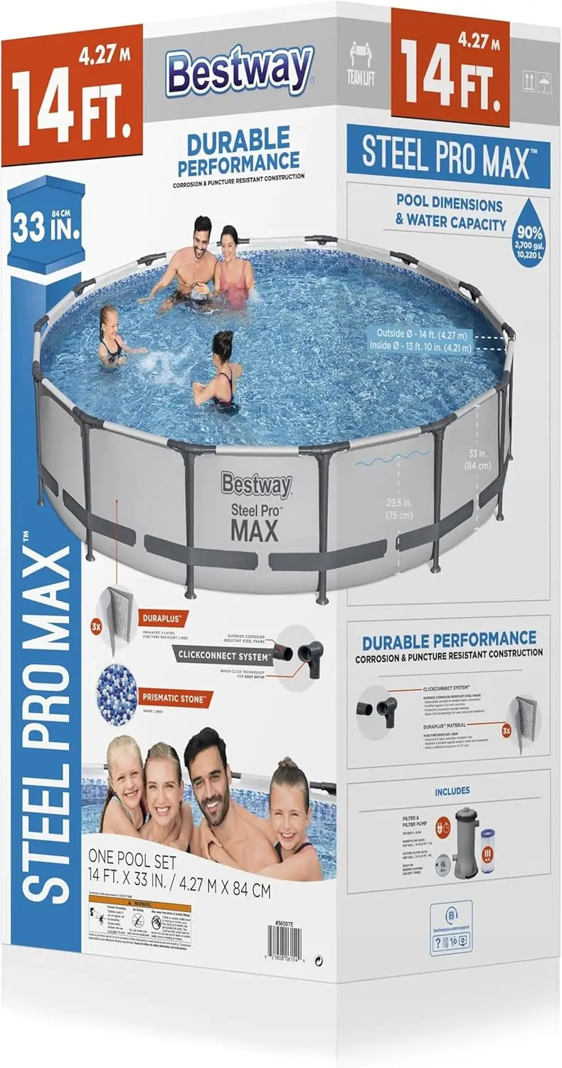 Steel Pro MAX 14' x 33 Above Ground Pool 4