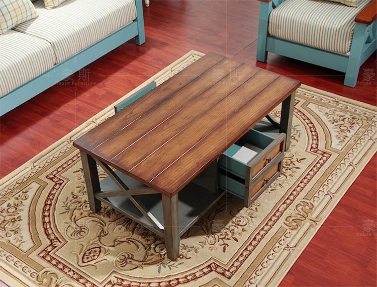 

Искусственная потертая Античная репродукция мебель для маленькой квартиры чайный столик Американский нишевый журнальный столик