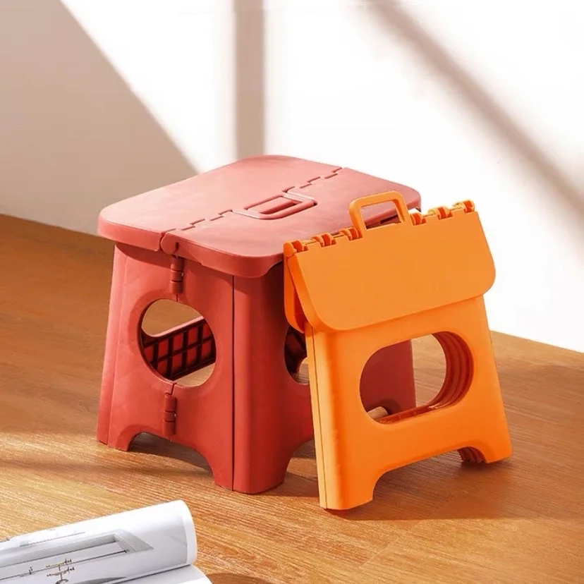 

Складной стул скамейка маленькая Штабелируемая пластиковая обувь для детей Mazza бытовой Компактный сильный портативный стул