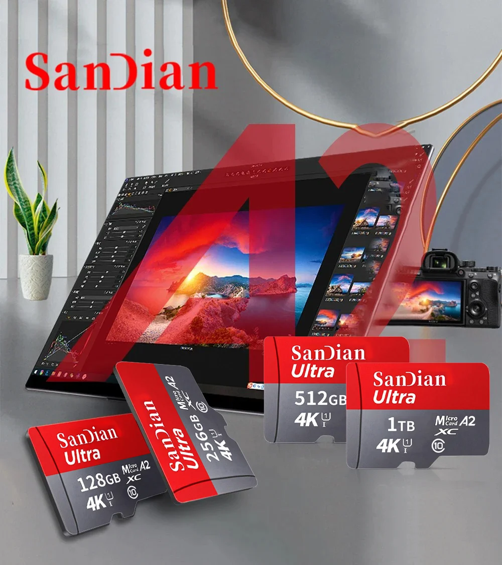 1TB Original A2 V30 U3 Video High Speed Flash Card 128GB 256GB 512GB 2TB Micro TF/SD 100MB/s Memory Card for Phone Tablet