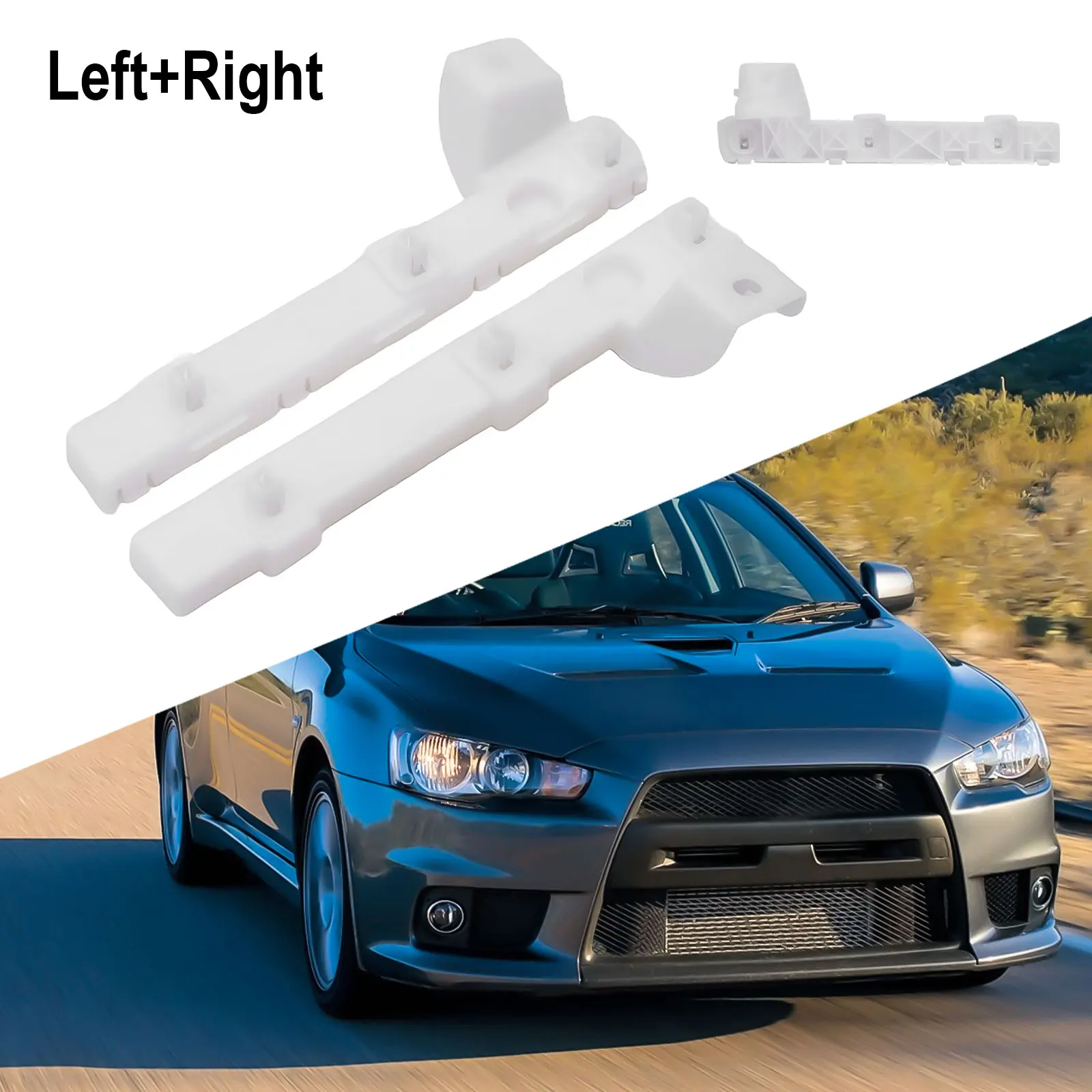

2PCS Car Front Bumper Bracket For Mitsubishi Lancer Except For Evo 2008-2017 6400F-550 6400F 550 6400A403 6400A404 White