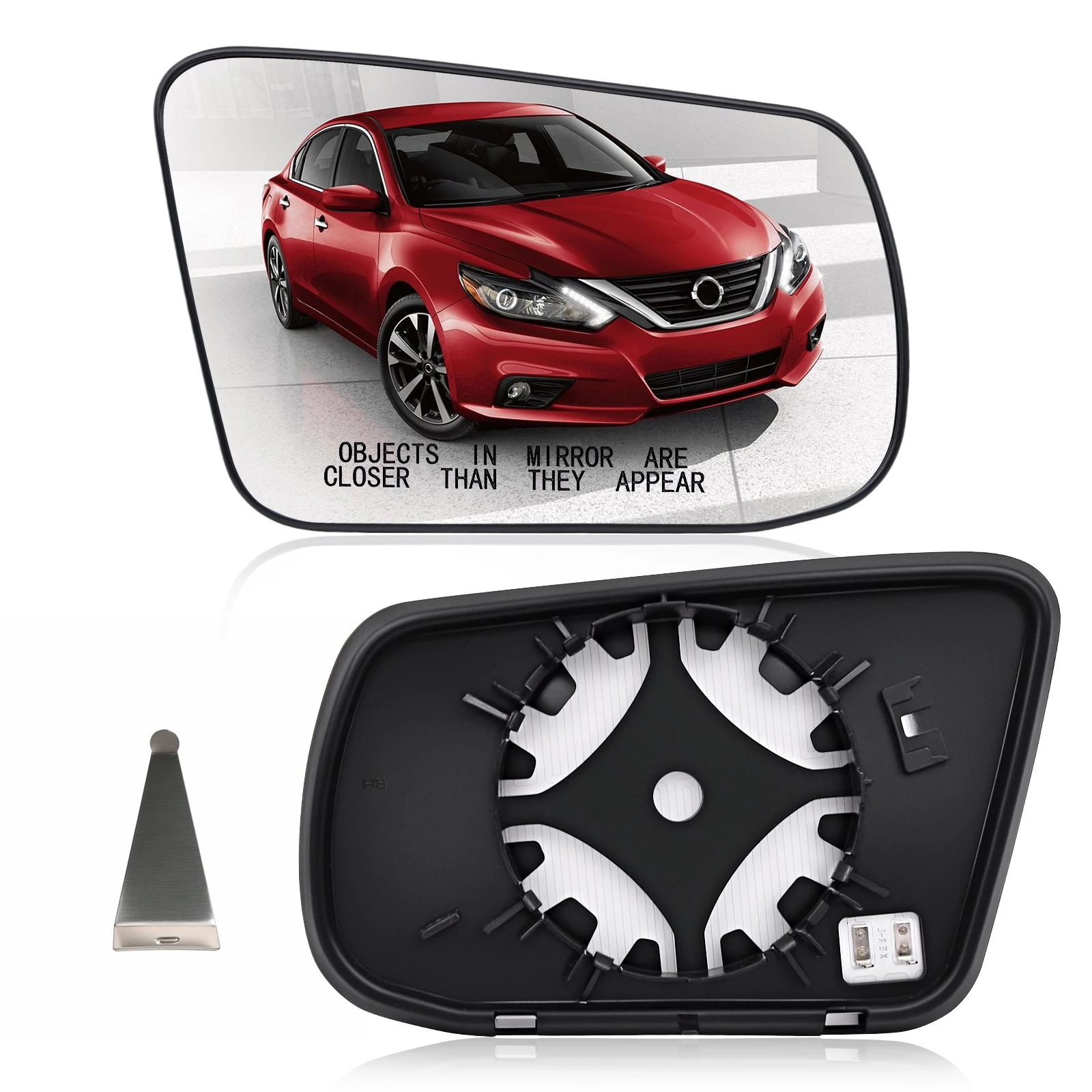 Heated Rear Side Mirror Glass Rearview Mirror for Nissan Altima