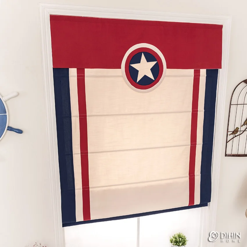 

Cartoon Children Room Custom Made Roman Shades Window Drapes For Living Room Included Mechanism