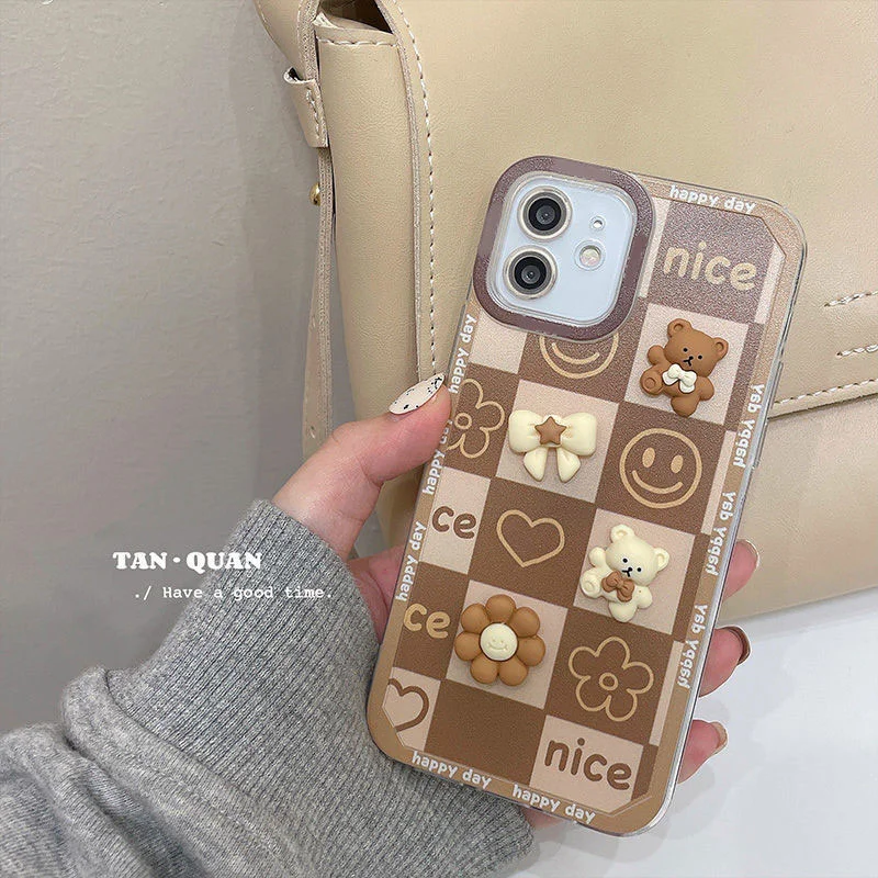 Фото Чехол TD18 3D с милым медведем для HUAWEI P10 P20 P30 P40 P50 Pro Plus Lite P Smart Mate 10 20 30 40 Pro, мягкий чехол из ТПУ «сделай сам» №3