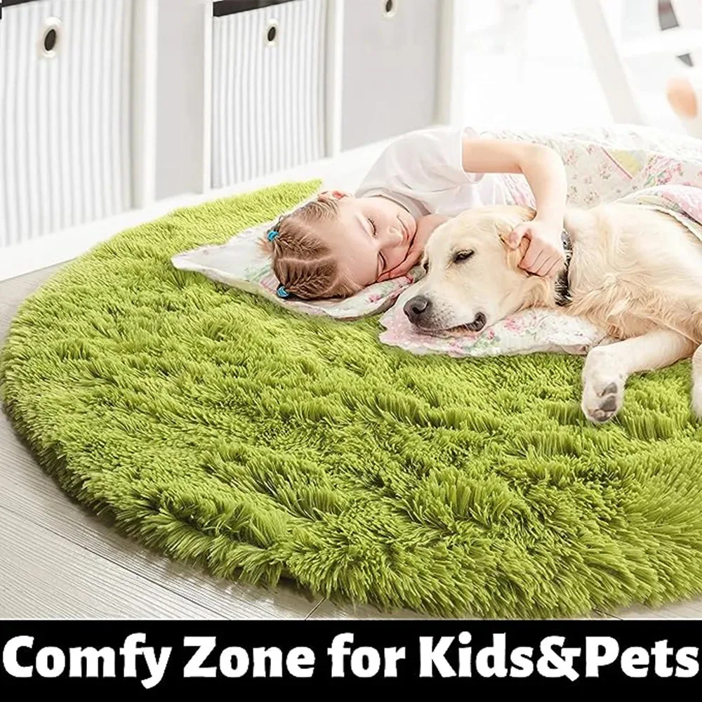 Shaggy Rugs 11color Round Fluffy Furry Circular 60-160CM For Bedroom Kid Room Teen's Room Nursery Room