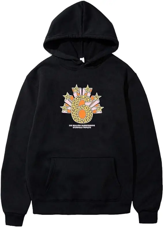thumbnail image 1 of Sudadera con capucha Sturniolo Triplets Let's Trip 6M Star, de invierno, unisex, para hombre y mujer, de manga larga, estilo urbano, 1 of 4