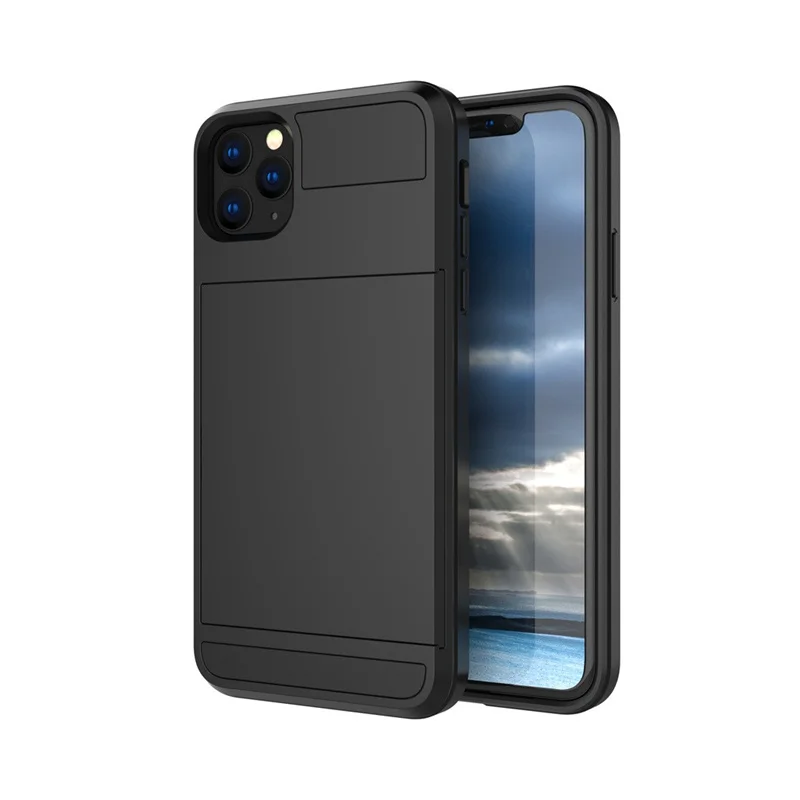 슬라이드 지갑 신용 카드 슬롯 PC 전화 케이스 iPhone 13 12 Mini 11 14 15 Pro Max XS XR 7 8 Plus SE TPU Armor 충격 방지 커버