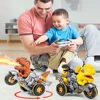 2.4GHz Remote Control Dinosaur Train Motorcycles Toys for Kids Boys,Indoor Outdoor All Terrain Electric RC Car Toys Gifts 4