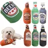 Beer Bottle Squeaky Dog Toy Wine Bottle Plush Dog Toy Teeth Cleaning Squeaky Dog Chew Toy Soft Beer Bottle Shape Toy for Puppies 1