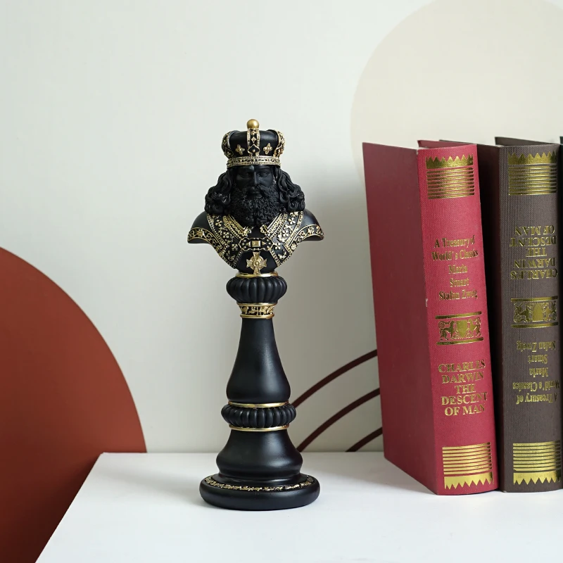 Statua di set di scacchi di grandi dimensioni con decorazione moderna della scri