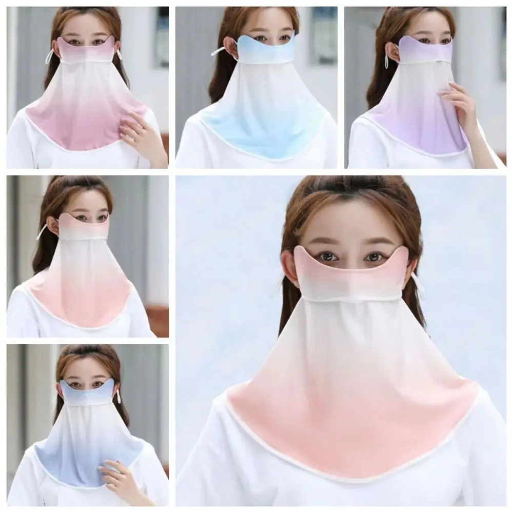 

Blush Gradient Gradient Sunscreen Mask Face Shield Windproof Face Cover Face Scarves Sun UV Protection Sunscreen Mask Cycling