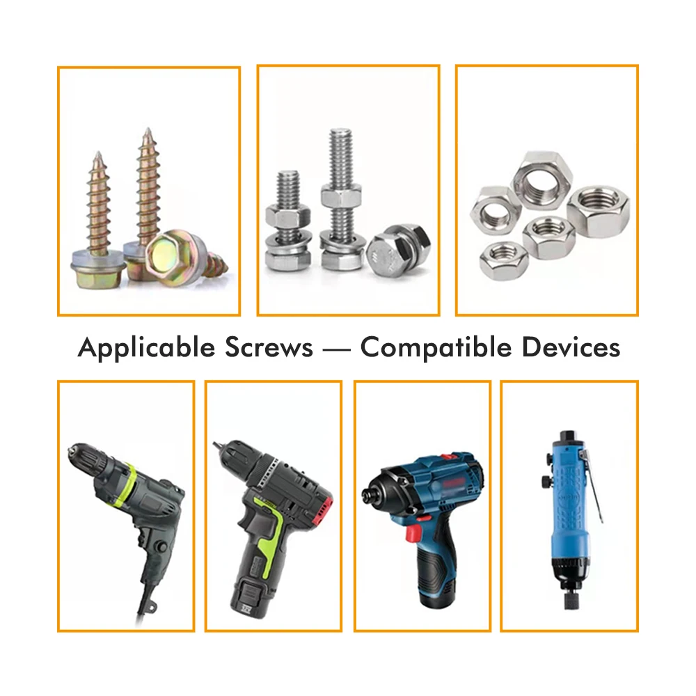 10Pcs 6-19mm Magnetic Power Nut Driver Set for Impact Drill Quick Change Chuck Socket Wrench Nut Setters 1/4" Hex Shank 6