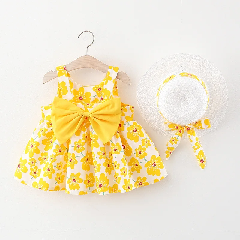Summer Sleeveless Flower Dress Set 1