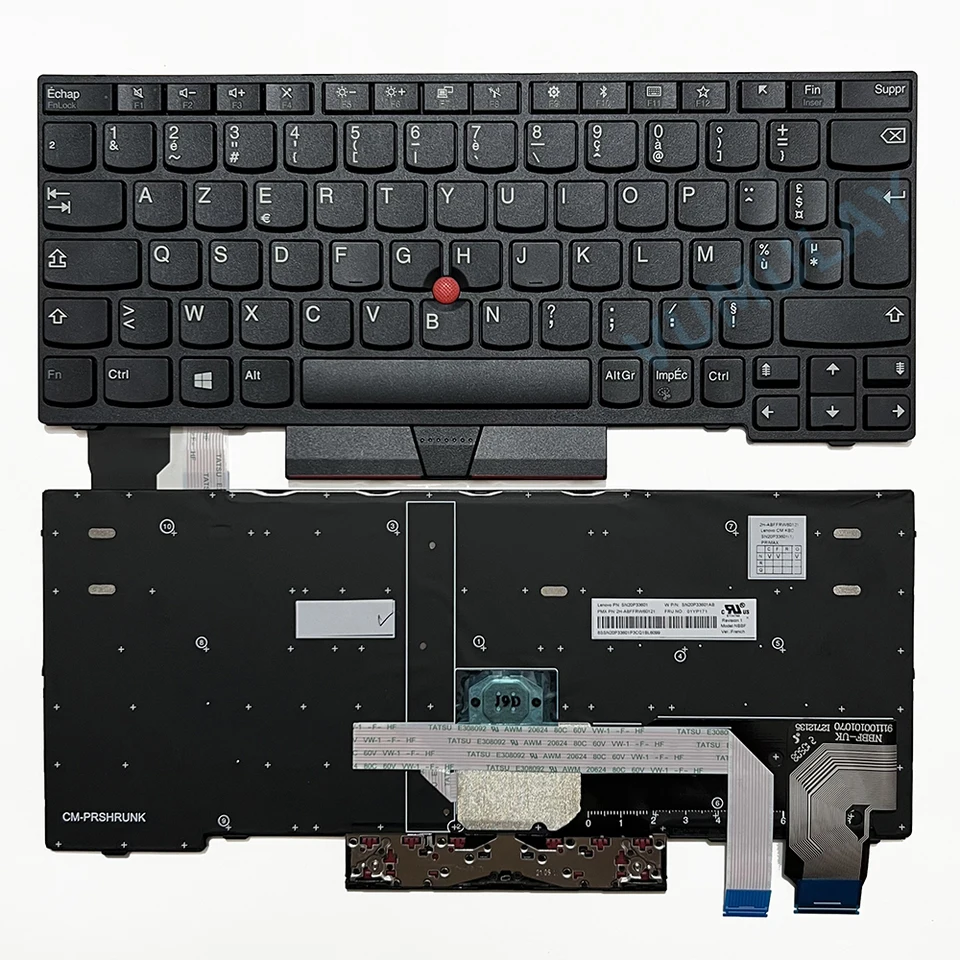 Clavier AZERTY Français D'Origine Pour Lenovo ThinkPad P72 (20MB, 20MC) Et P73 (20QR, 20QS)
