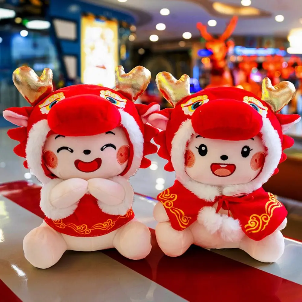 

Kawaii Dragon Plush Doll Soft Cartoon Year of the Dragon Mascot Doll Zodiac Cloak Dragon Cute Stuffed Zodiac Dragon Plush Toys