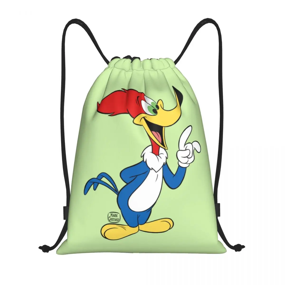 Custom Woody Woodpecker Cartoon Games Zaino Con Coulisse Borse Donna Uomo Leggero Palestra Sport Sacks Sacks Per Lo Shopping