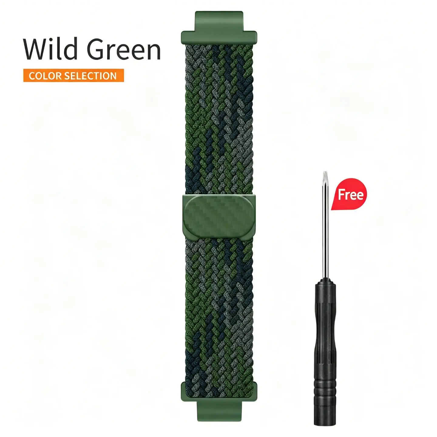 Magnetic Woven Elastic Buckle Nylon Strap for Children's Phone Watch