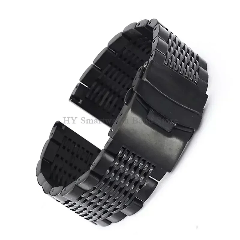 Luxury Stainless Steel Mesh Diving Watch Band with Metal Folding Buckle