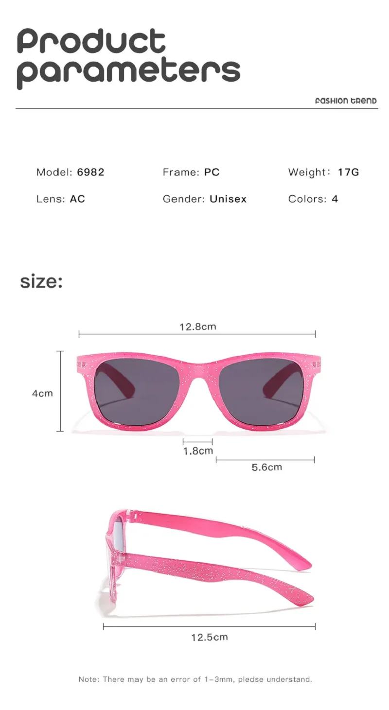 Fashion Children Sunglasses Retro Square Kids Sun Glasses Anti-UV Baby Sun-Shading Eyeglasses Girl Boy Sunglass UV400