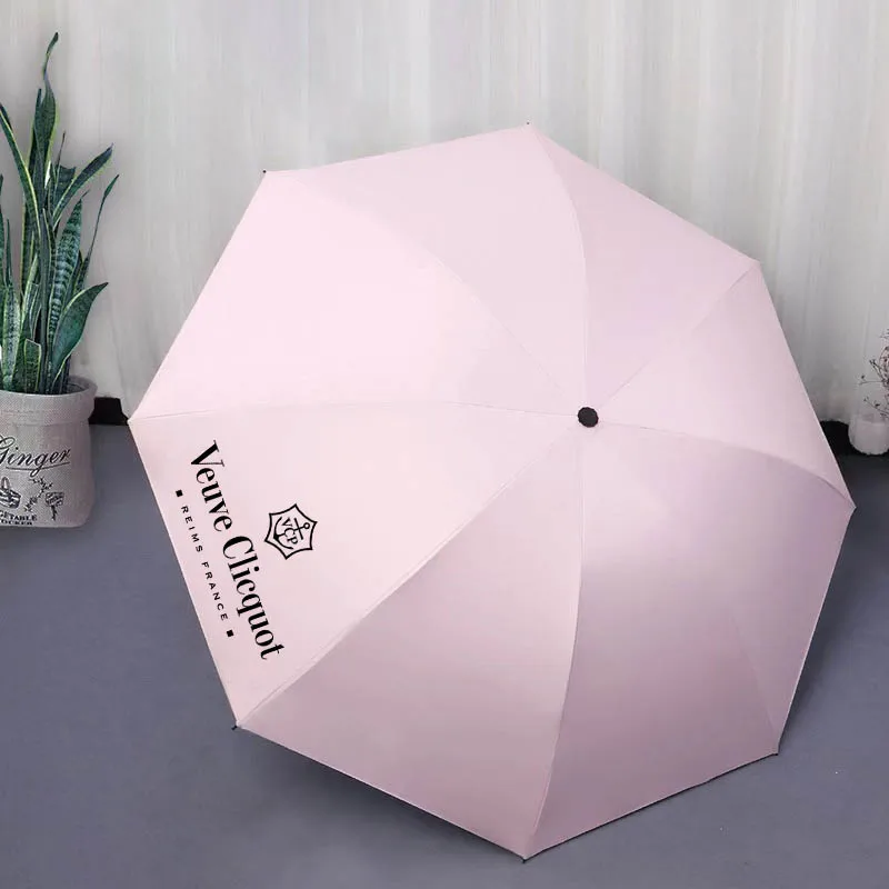 Veuve Clicquot 8rib Travel Umbrella Rainproof Travel Umbrella Multicolor Windproof Automatic Opening and Closing