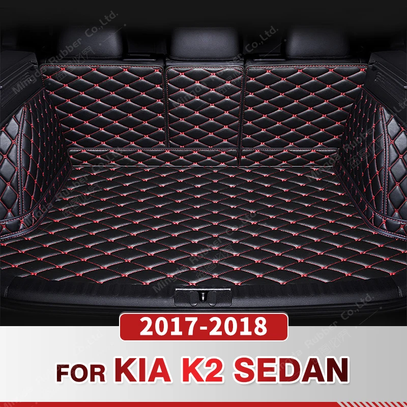 

Автомобильный коврик для багажника с полным покрытием для Kia K2 Sedan 2017-2018 16, автомобильный коврик для багажника, протектор для салона автомобиля, аксессуары