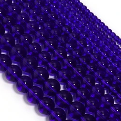 Blue Glass Crystal Beads - Assorted Sizes - 4mm apx 100pcs (Blue)