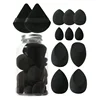 Black Makeup Sponges Set Face Cosmetic Puff Makeup Tool Large Beauty Eggs Puff Mini Beauty Egg Thumb Puff Korean Make up Blender 1