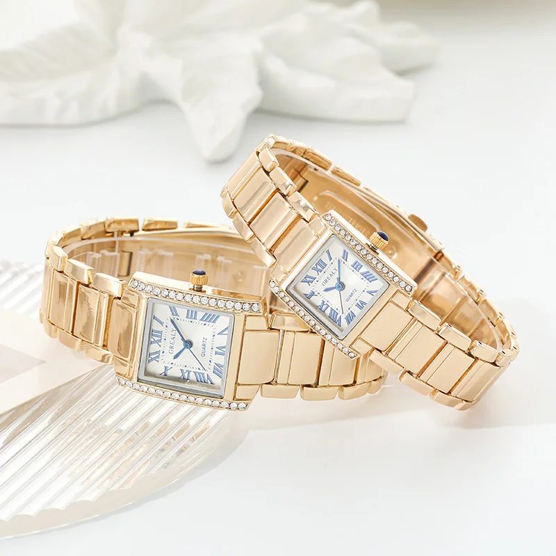 New Fashion Roman Scale Women Watches Luxury Ladies Wristwatch Quartz Watch Rhinestone Men Women Watches Relogio Feminino Clocks 6