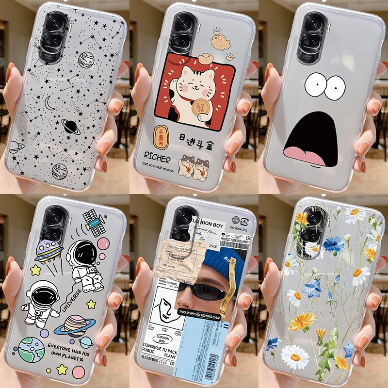 PanXCase Vetro Cover per Honor Magic5 Lite 5G / Magic 5 Lite 5G - Belle Cool Fantasia Disegni Antiscivolo Protezione, Custodia Design Antigraffio Antiurto Bumper Sottile (Wood Grain