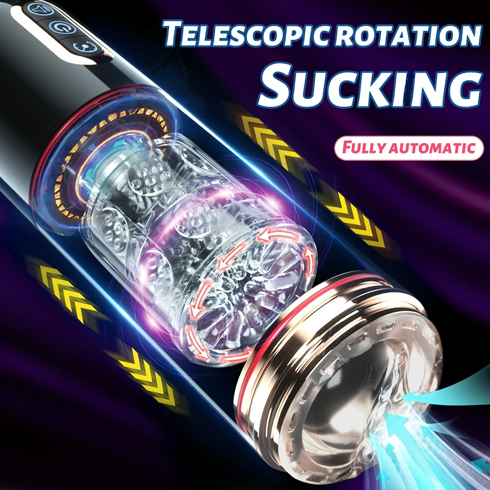 

Automatic Telescopic Rotation Sucking Male Masturbator Cup Vagina Pocket Blowjob Suction For Men Masturbation Thrusting Sex Toys