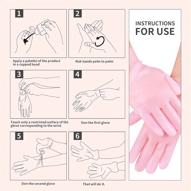 1Pair Reusable Silicone Foot Care Socks Moistrizing Spa Gel Gloves Exfoliating Moisturizing Anti Dry Cracked Plantar Hand Care T 5