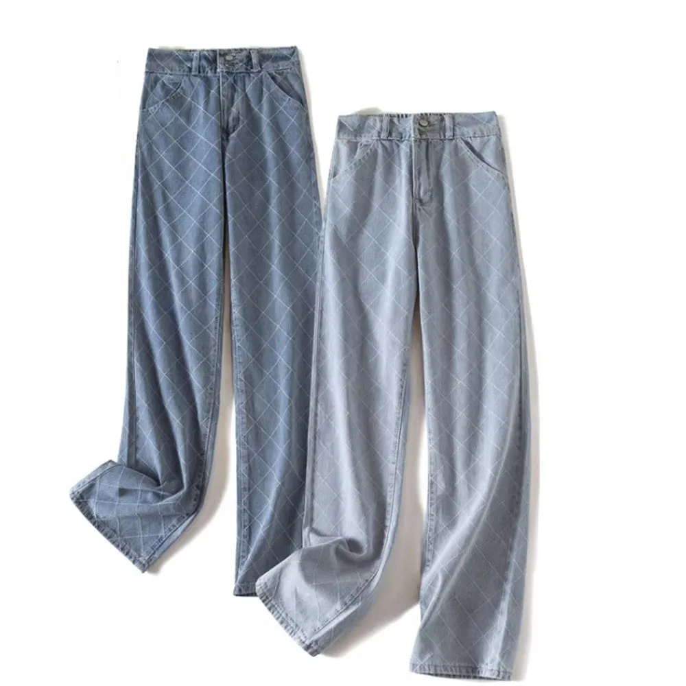 

Vintage Women's Denim Trousers Cargo Pants Jeans High Waist Y2k Clothing Free Shipping Korean Summer Japanese Aesthetic