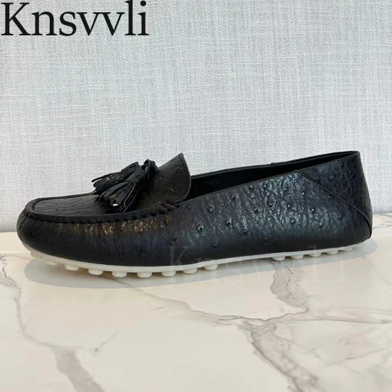 

Hot Sales Loafers Woman Kid Suede Round Toe Slip-on Flat Casual Shoes Lady Comfort Summer Shoes Fringing Walk Shoes For Women