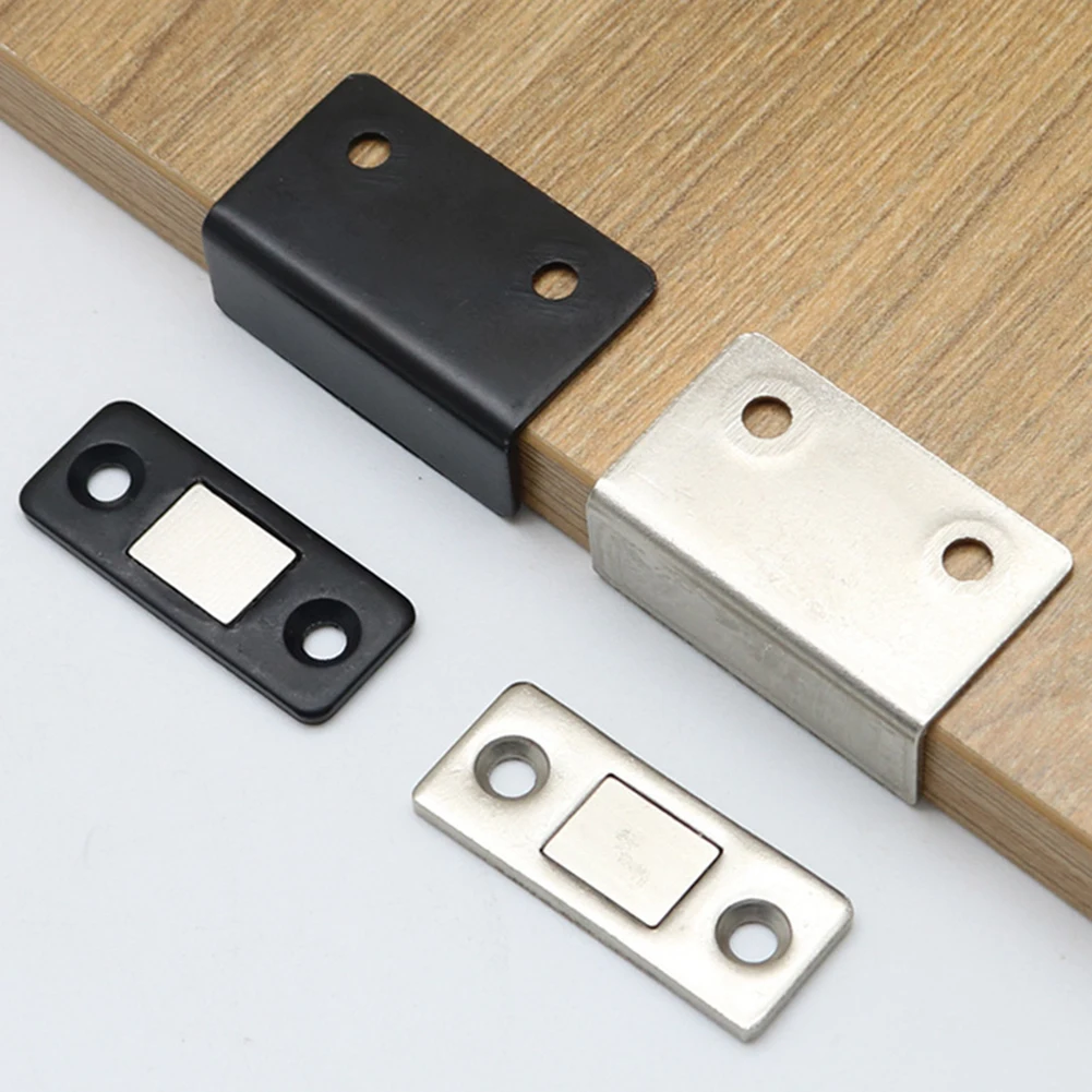 Punch Free Closet Door Closer Strong Magnetic L-shaped Door Touch Magnetic Suction Invisible Anti Collision Furniture Hardware