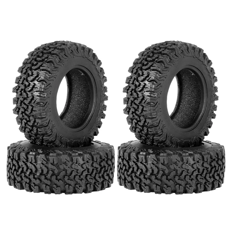 

4PCS 1.9 Tire Wheel Tyre Black Rubber For 1/10 RC Crawler Car Traxxas TRX4 RC4WD D90 Axial SCX10 II III Redcat MST