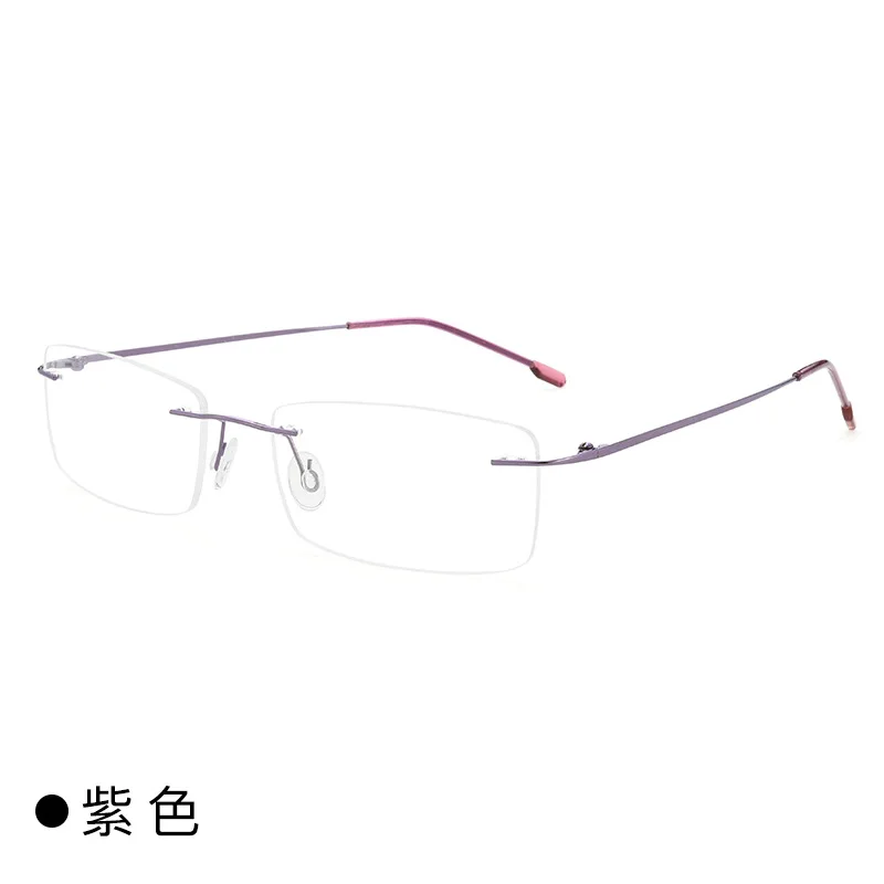 Anti-blue light rimless prescription glasses men women titanium myopia short-sighted reading eyewear