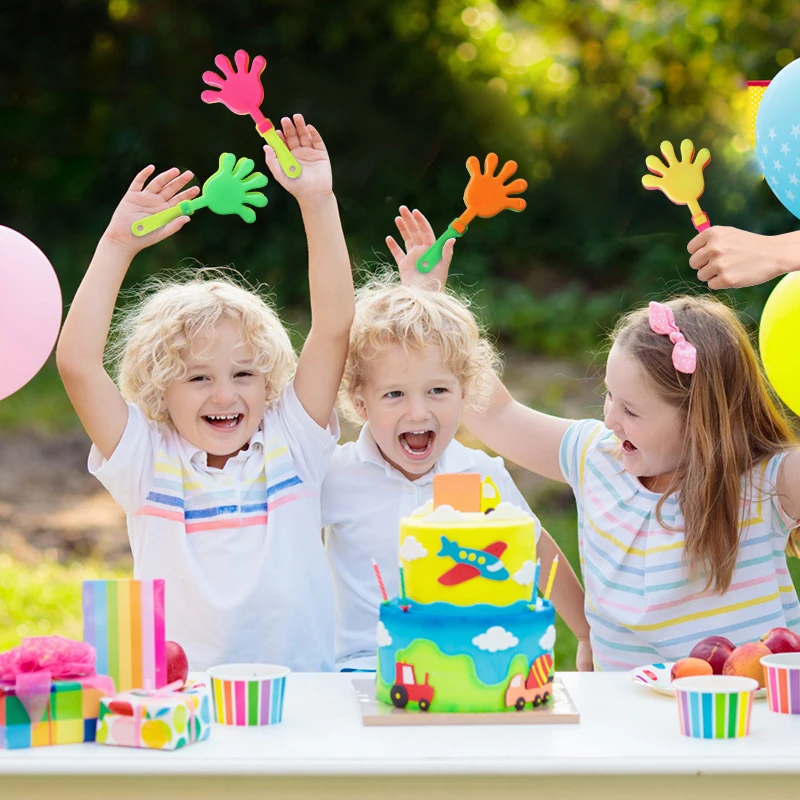 20Pcs Colorful Mini Hand Clapper Cheering Props Kids Birthday Party Favors Goodie Pinata Fillers Toys Wedding Baby Shower Gifts