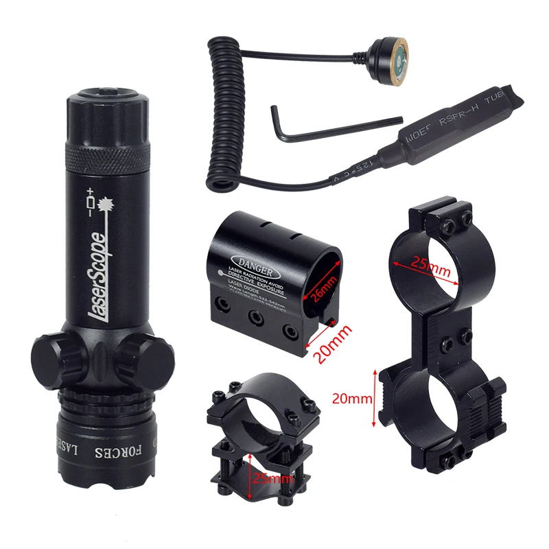 Red/Green Laser Dot Aluminum Alloy Laser Aiming Lamp Install Flashlight Outdoor Professional Appliances laser sight red dot laser sight