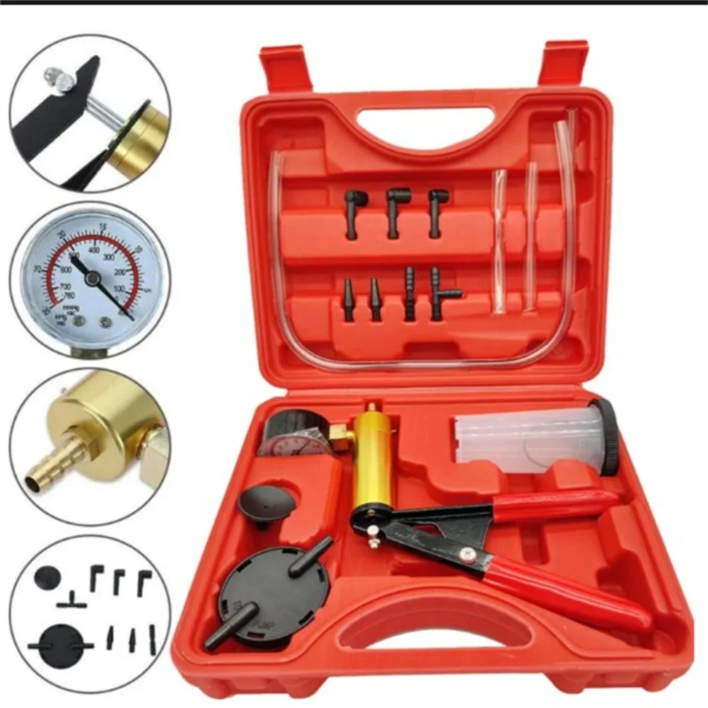 Brake Bleeder Kit Hand Vacuum Pump Automotive Tester Repair Tools Brake Clutch Fluid Extractor Cylinder Bleeder Kit With Storage