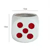 Creative Dice Square Flower Ceramic Pot Pen Holder Storage Jar Container Succulent Flower Pot Home Decoration Vase Storage Tank 6