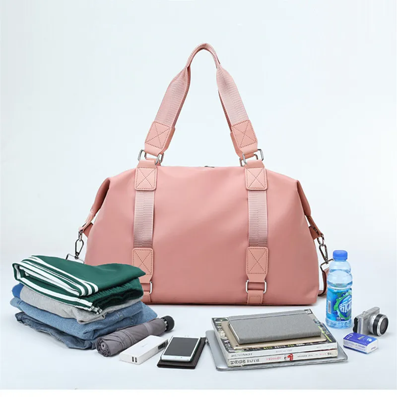 Trendy Fashion Multi-function Casual Crossbody Bags Waterproof Large-capacity Travel Luggage Bag Solid Color Handbag for Women